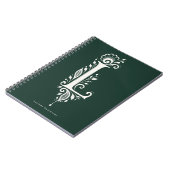 Linolschnitt-Buchstabe L Botanisches Monogramm Not Notizblock (Linke Seite)