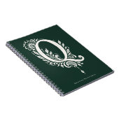 Linolschnitt-Buchstabe Q Botanisches Monogramm Not Notizblock (Rechte Seite)