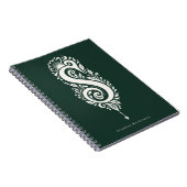 Linolschnitt-Buchstabe S Botanisches Monogramm Not Notizblock (Rechte Seite)