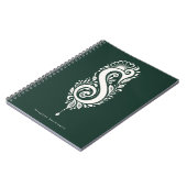 Linolschnitt-Buchstabe S Botanisches Monogramm Not Notizblock (Linke Seite)
