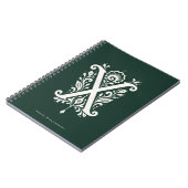 Linolschnitt-Buchstabe-X-Botanik-Monogramm-Notizbu Notizblock (Linke Seite)