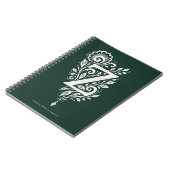 Linolschnitt-Notizbuch mit botanischem Monogramm B Notizblock (Linke Seite)