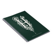 Linolschnitt-Notizbuch mit botanischem Monogramm B Notizblock (Rechte Seite)