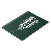 Linolschnitt-Notizbuch mit botanischem Monogramm B Notizblock (Linke Seite)