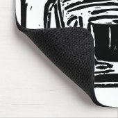 Linoschnitt aus schwarzem und weißem Roaring Lion Mousepad (Ecke)
