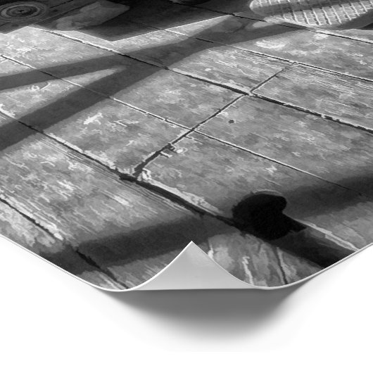 Linotype Newspapier Layout Machine Poster (Ecke)