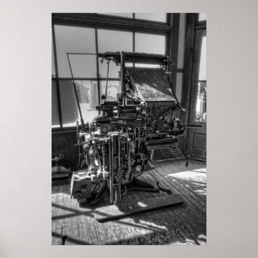 Linotype Newspapier Layout Machine Poster (Vorne)