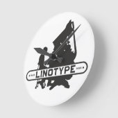 Linotype-Wall-Uhr Runde Wanduhr (Winkel)