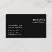 Linse-Aufflackern-Raumfahrtingenieur-Visitenkarte Visitenkarte (Rückseite)