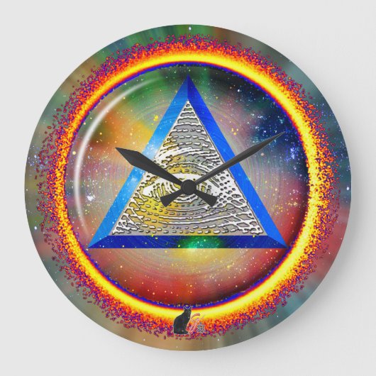 Linse der Vorsehung Wanduhr (Vorderseite)