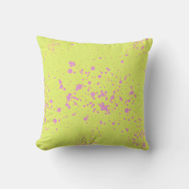 Linse Green & Pink Spritzer Art Throw Kissen