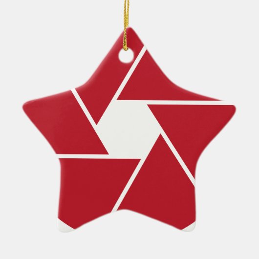 Linse-Öffnungs-Grafikdesign Keramikornament (Vorne)