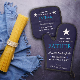 Linsengeschenk für Vater Ofenhandschuh & Topflappen-Set