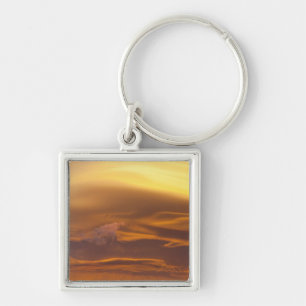 Linsige Wolke bei Sonnenuntergang Schlüsselanhänger