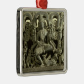 Lintel, der die Dreiheit darstellt: Siva, Brahma Silbernes Ornament (Rechts)