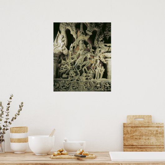 Lintel mit Shiva Nataraja, Kakatiya-Dynastie Poster (Küche)
