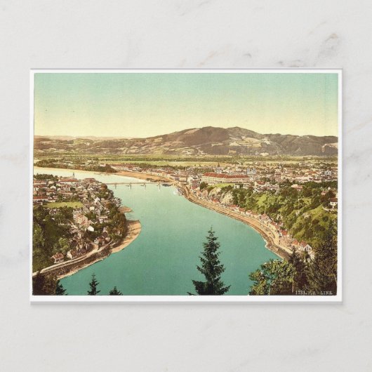 Lintz (d.h. Linz), allgemeine Sicht, Oberösterreic Postkarte (Vorderseite)