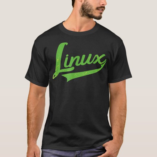 Linu IT Systems Engineer Geek Nerd Retro T-Shirt (Vorderseite)