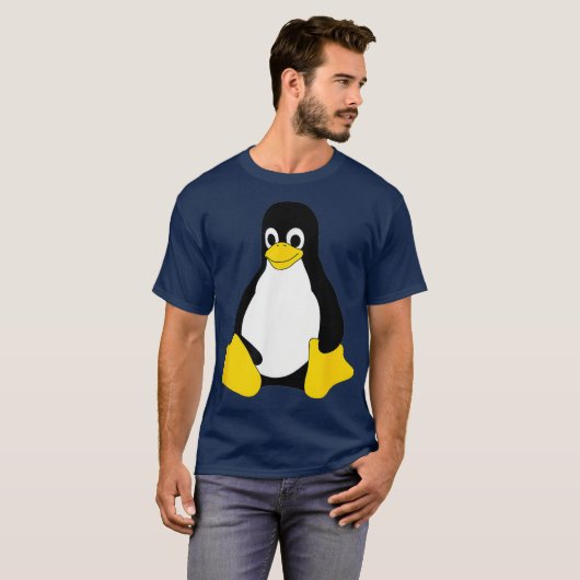 Linu Mascot Tu der Pinguin Nerd Geek IT Person T-Shirt (Vorne ganz)