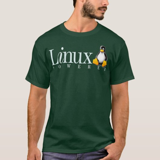Linu Os Powered by Linu Penguin T-Shirt (Vorderseite)