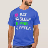 Linu System Admin Network Admin essen Sleep Ping T-Shirt (Vorderseite)