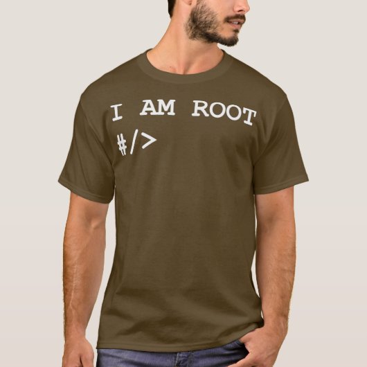 Linu Uni Terminal I Am Root Nerd Geek Sysadmin T-Shirt (Vorderseite)