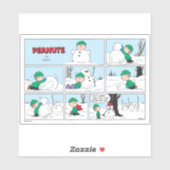 Linus baut einen Schneemann Aufkleber (Blatt)