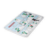 Linus baut einen Schneemann Badematte (Schrägansicht)