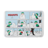 Linus baut einen Schneemann Badematte (Vorderseite)