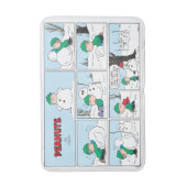 Linus baut einen Schneemann Badematte (Vorderseite Vertikal)