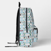 Linus baut einen Schneemann Bedruckter Rucksack (Links)