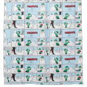 Linus baut einen Schneemann Duschvorhang (Vorderseite)