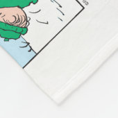 Linus baut einen Schneemann Fleecedecke (Ecke)