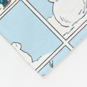 Linus baut einen Schneemann Fleecedecke (Ecke)