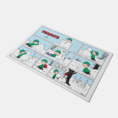 Linus baut einen Schneemann Fußmatte (Schrägansicht)