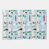 Linus baut einen Schneemann Geschirrtuch (Horizontal)