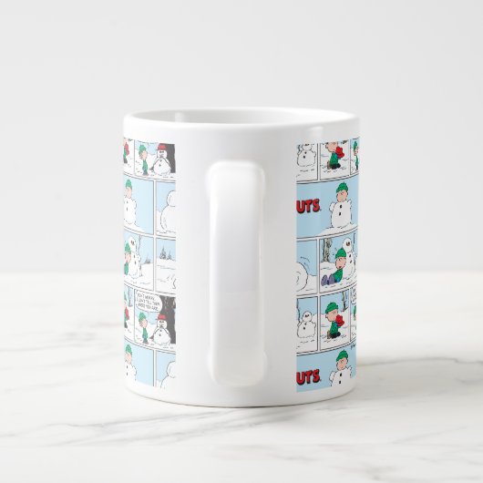 Linus baut einen Schneemann Jumbo-Tasse (Rückseite)