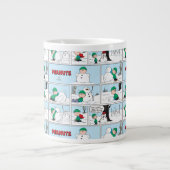 Linus baut einen Schneemann Jumbo-Tasse (Vorderseite)