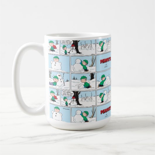 Linus baut einen Schneemann Kaffeetasse (Links)