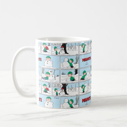 Linus baut einen Schneemann Kaffeetasse (Links)