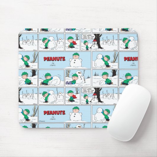 Linus baut einen Schneemann Mousepad (Mit Mouse)