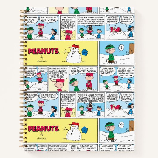 Linus baut einen Schneemann Notizblock (Vorderseite)