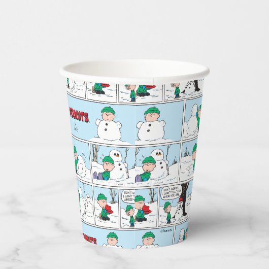 Linus baut einen Schneemann Pappbecher (Rechts)