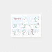 Linus baut einen Schneemann Post-it Klebezettel (Vorderseite)