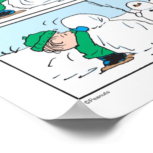 Linus baut einen Schneemann Poster (Ecke)