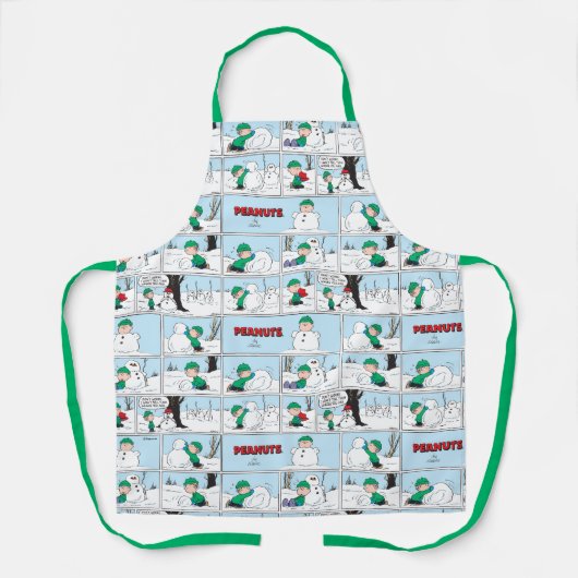 Linus baut einen Schneemann Schürze (Vorderseite)