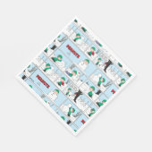 Linus baut einen Schneemann Serviette (Ecke)