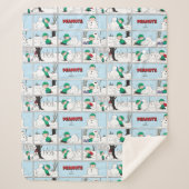 Linus baut einen Schneemann Sherpadecke (Vorderseite)