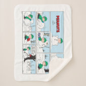 Linus baut einen Schneemann Sherpadecke (Vorderseite)