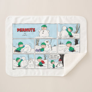 Linus baut einen Schneemann Sherpadecke